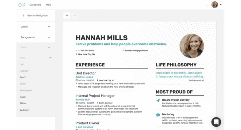 Enhancv AI-driven resume builder with personalized feedback for standout resumes