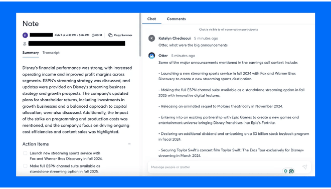 otter-ai-chat-summary-vs-chat