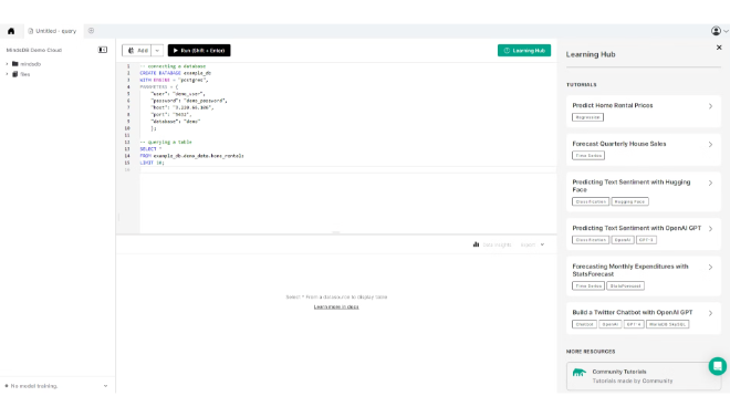 MindsDB Tagline – The AI Data Automation Solution