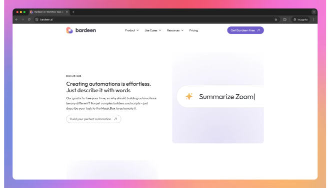Bardeen AI Featured image Bardeen AI – AI Workflow Automation Platform
