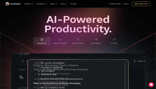Taskade AI Featured image