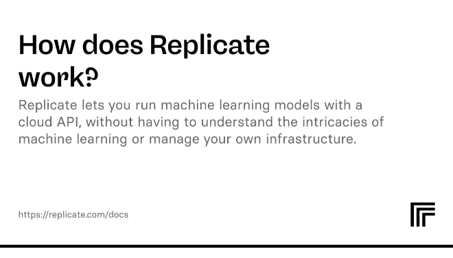 Tool – Replicate Tagline – Run AI with an API