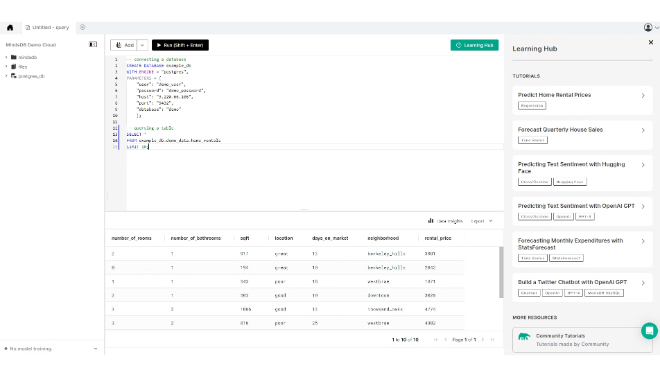 Tool – MindsDB Tagline – The AI Data Automation Solution